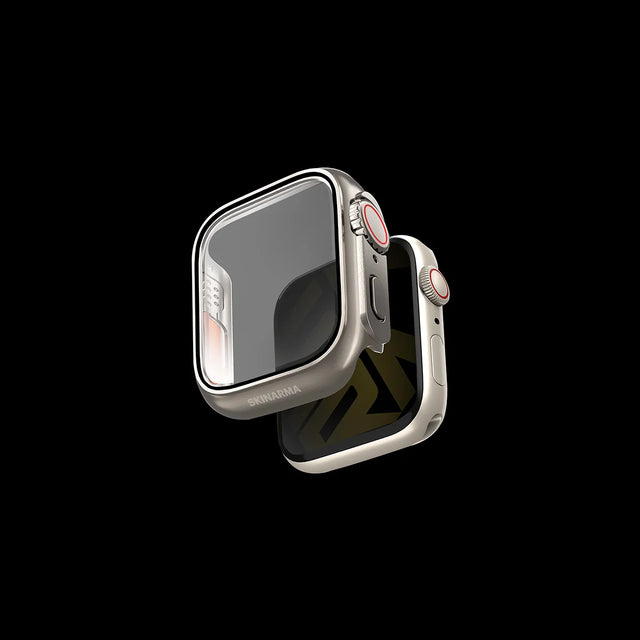 Funda Apple Watch 44 mm con protector de pantalla de cristal templado