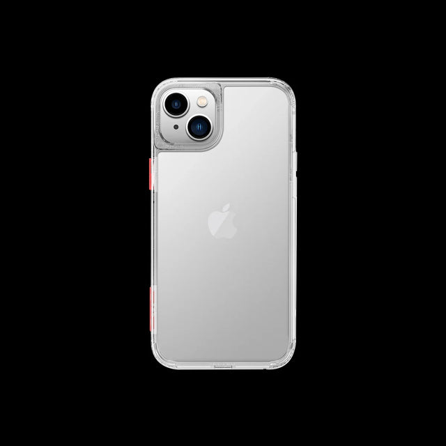 Funda iPhone 14 transparente con botones intercambiables y stickers